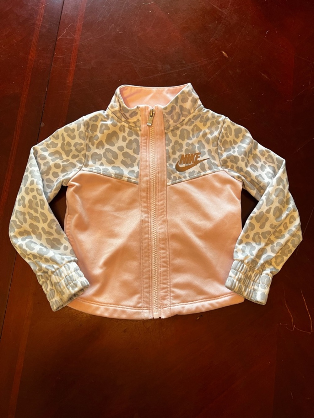 Nike Pink Leopard-Accent Zip Jacket